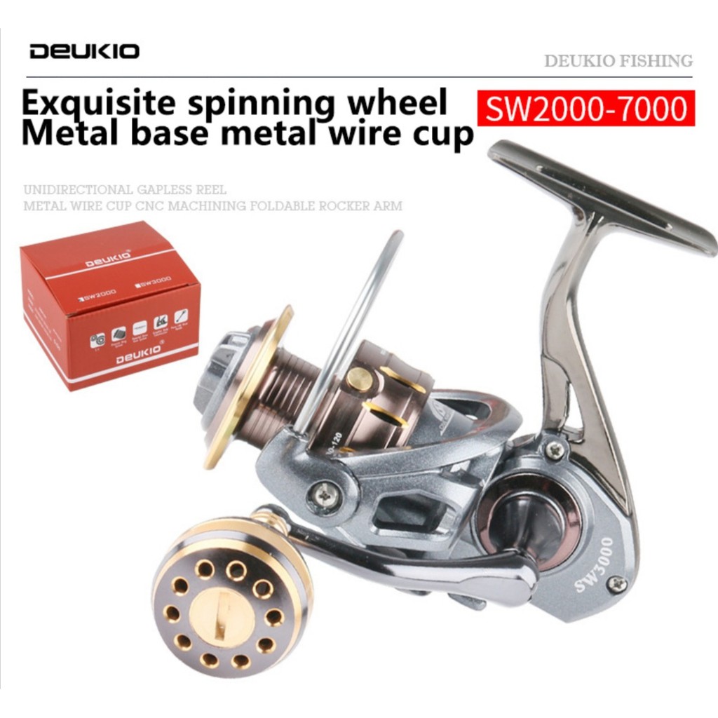 Mesin pancing DEUKIO SW / DM spinning fishing reel (Metal Body