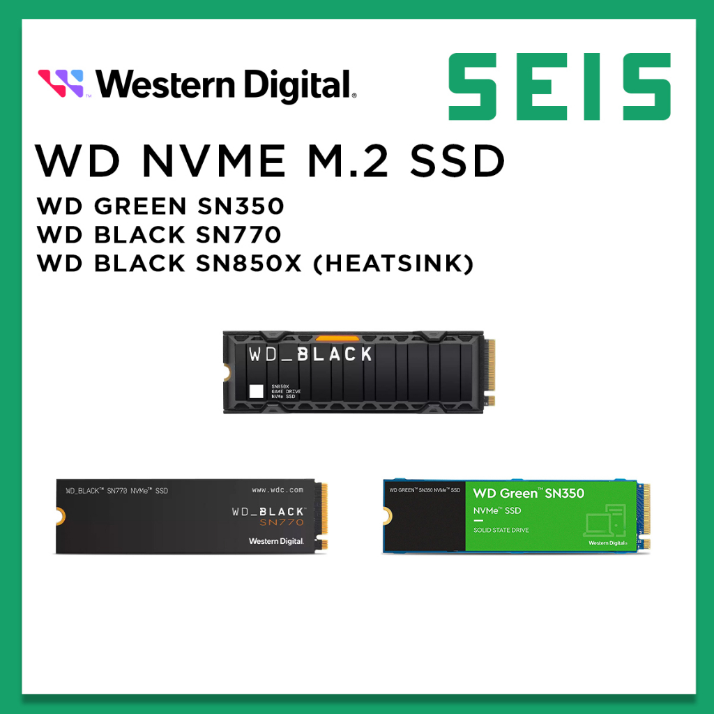 SSD NVME WD 500GO BLACK SN850 NVME GEN4 M.2 - WDS500G1X0E ( COMPATIBLE PS5  )