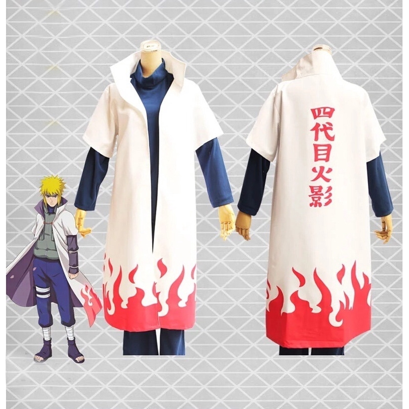 Anime Naruto Cloak Robe Unisex Fourth Hokage Naruto Cosplay Cloak 7th Hokage  New