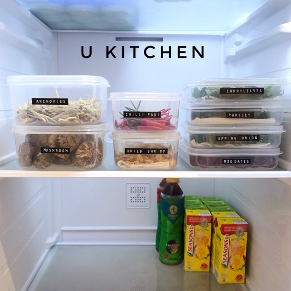 Refrigerator Food Transparent Storage Box with Password Lock