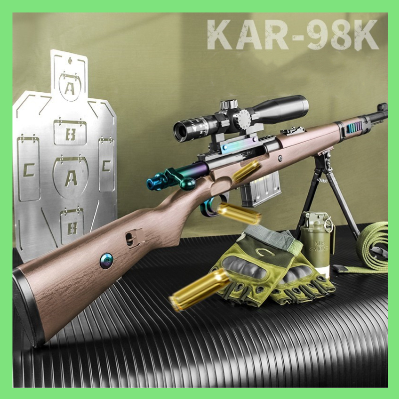 Manual Shell Throwing Pull Bolt AK 47 Child Gun Toy Assault Sniper