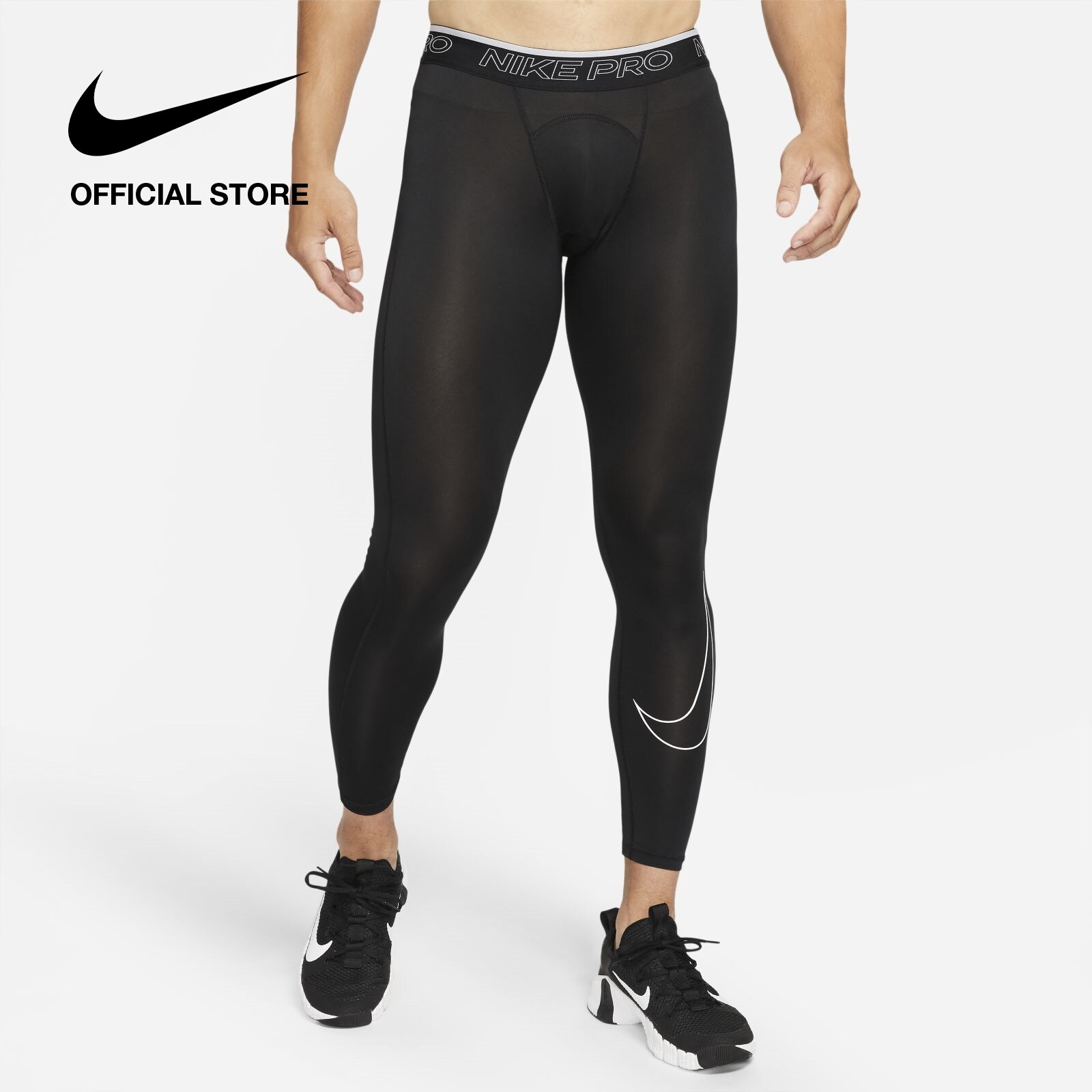 DD1920-010 Nike Pro Dri-FIT กางเกงรัดรูป 3 ส่วน ผู้ชาย สีดำ