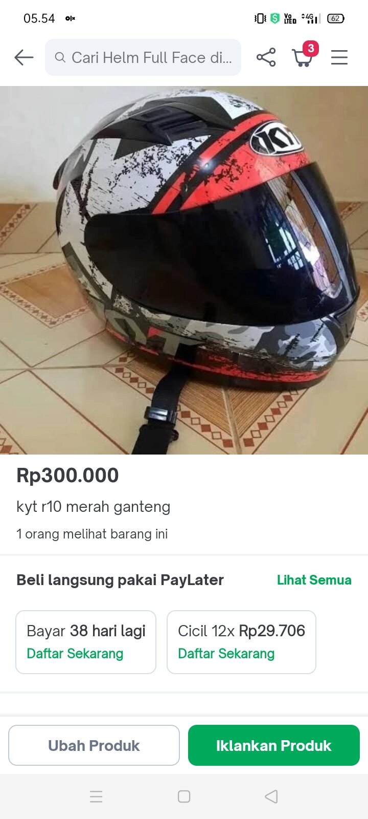 Helm kyt hot sale second