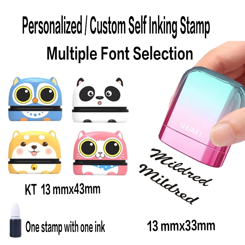 Name Stamp for Clothing Kids Waterproof Name Stamp Self Inking