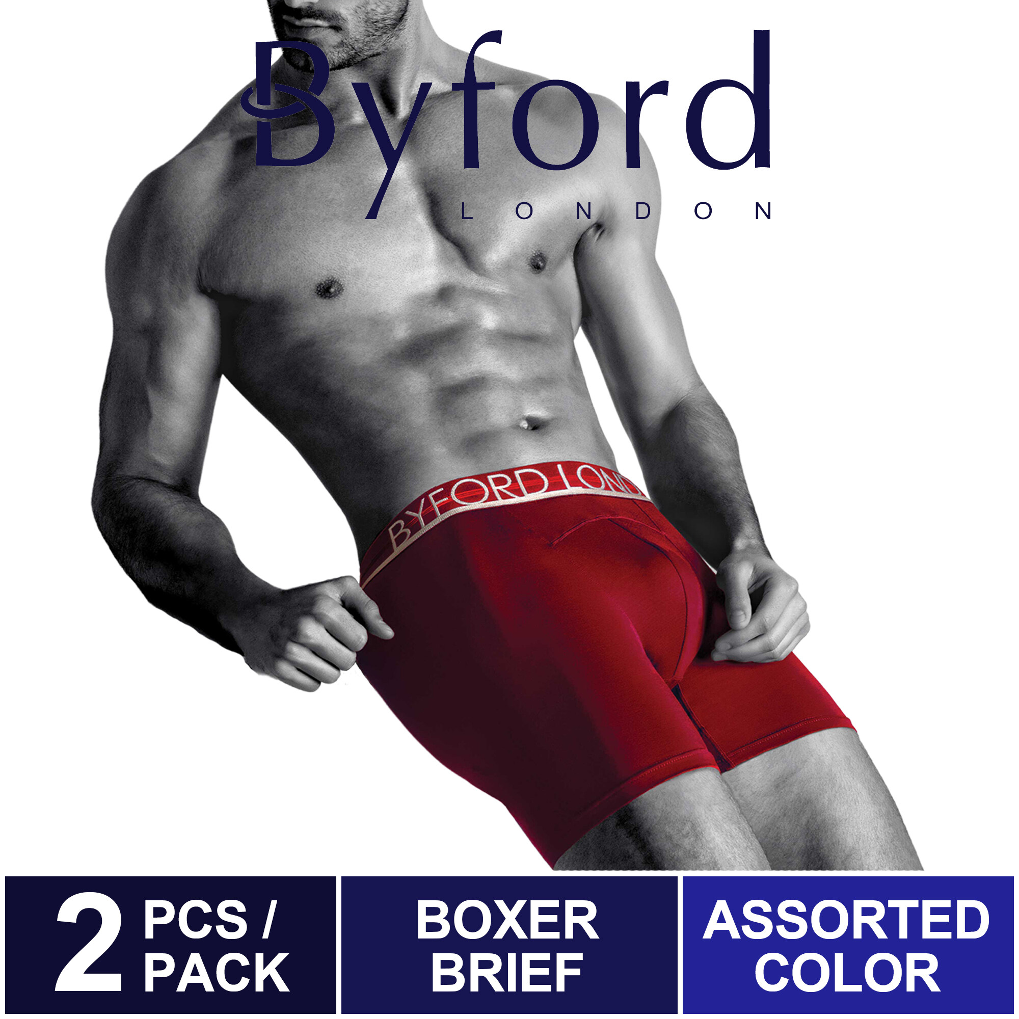 5 Pcs) Byford Men Brief 100% Cotton Men Underwear Assorted Colours -  BUD5109M