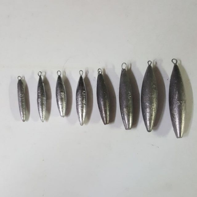 Lead Fishing Sinker Fishing Bullet Shaped Weights Casting Sinkers Weight  Batu Ladung / Timah Pemberat Sinker Fishing