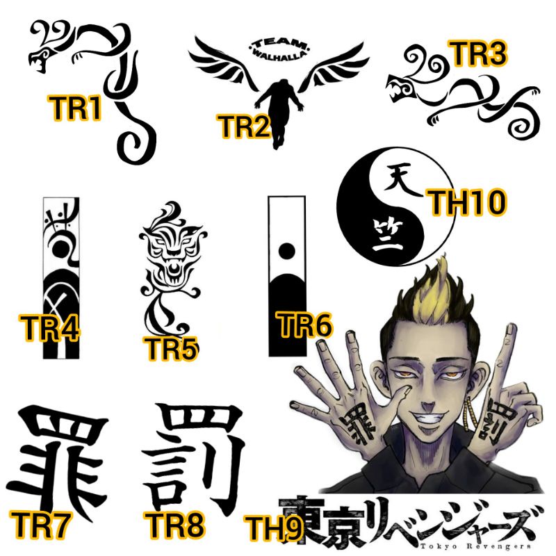 20pcs Waterproof Anime Naruto Tattoos Draken Cosplay Sticker Kakashi Itachi  Temporary Tattoo Sticker Dragon Halloween Accessorie