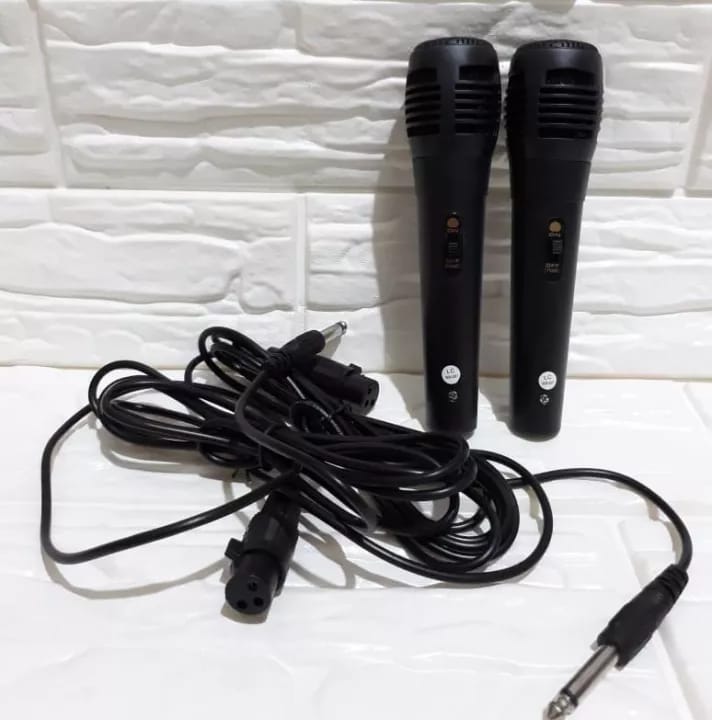 Wireless Microphone Rechargeable UHF Dual Karaoke Mic with Receiver System  Set for Singing Karaoke