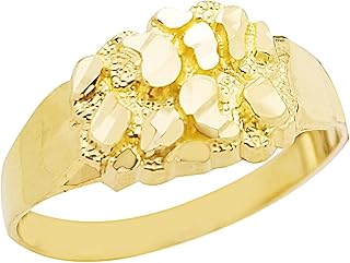 10k Solid Gold Nugget Ring Prices & Promotions Jan 2024