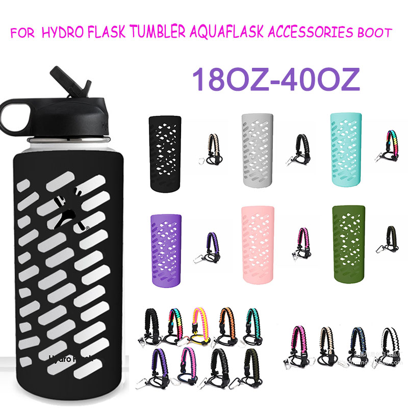 12&24oz, 32&40oz Boot Water Bottle Paracord Handle for Aquaflask for hydro  flask Hydroflask Tumbler Strap Holder Aquaflask for hydro flask Accessories