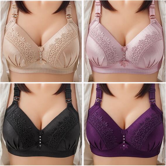 Folomi Bra Push Up Bra Women Bra Without Wire Plus Size Underwear Sexy Lace  Floral Thin Cup Breathable Lingerie Size 36-44