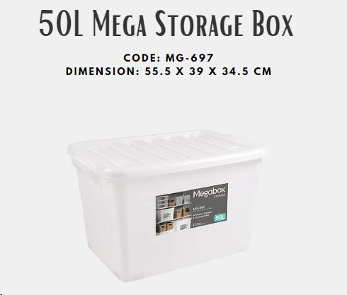 70L Transparent Multi-Purpose Storage Box, Megabox, Plastic Box