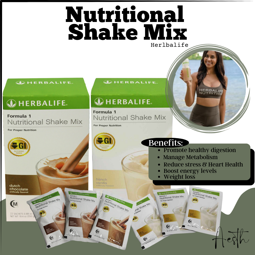 Herbalife F1 Slimming Nutritional Shake Mix 550g Canister (French Vanilla)