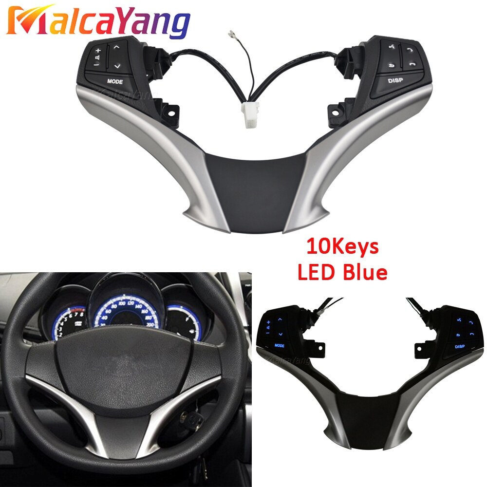 Custom Car Steering Wheel Cover For Toyota Yaris Vios 2014-2016