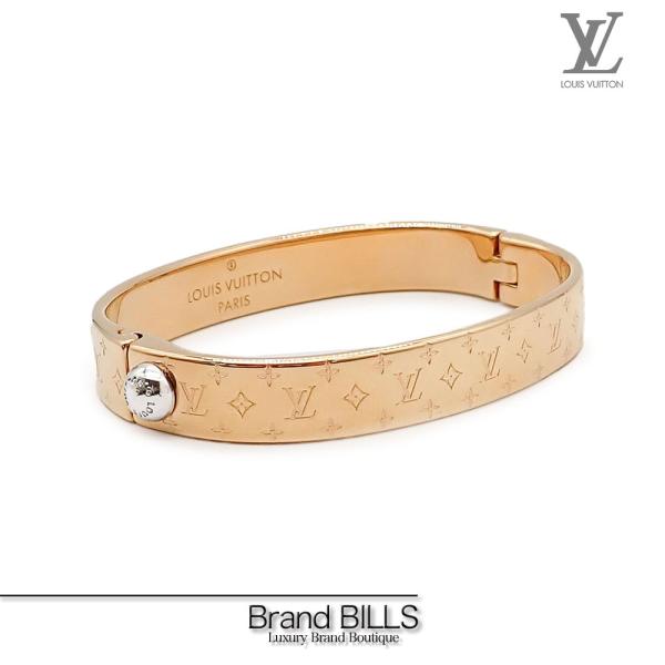 LOUIS VUITTON S サイズ ブレスレット M00251 楽天市場】 LOUIS VUITTON カフ・ナノグラム M00251 ゴールド