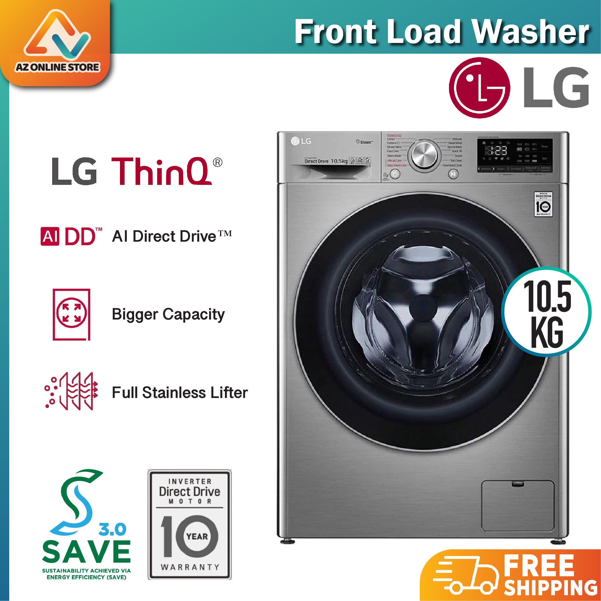 Lg washing deals machine fv1450s4v