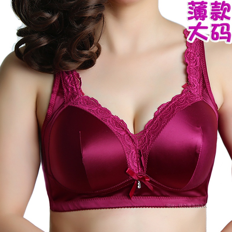 Thin Jacquard Breathable Sexy Women's Bra with Adjustable Shoulder Strap  Underwire Bra Plus Size Female Chest Gather Push Up Top - AliExpress