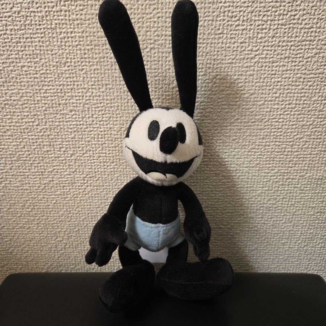 ◆◆ディズニー オズワルド ぬいぐるみ 110周年 ウォルト・ディズニー展限定 真鍮プレート モノクロ ◇◇ ディズニー オズワルド ぬいぐるみ 110周年 ウォルト