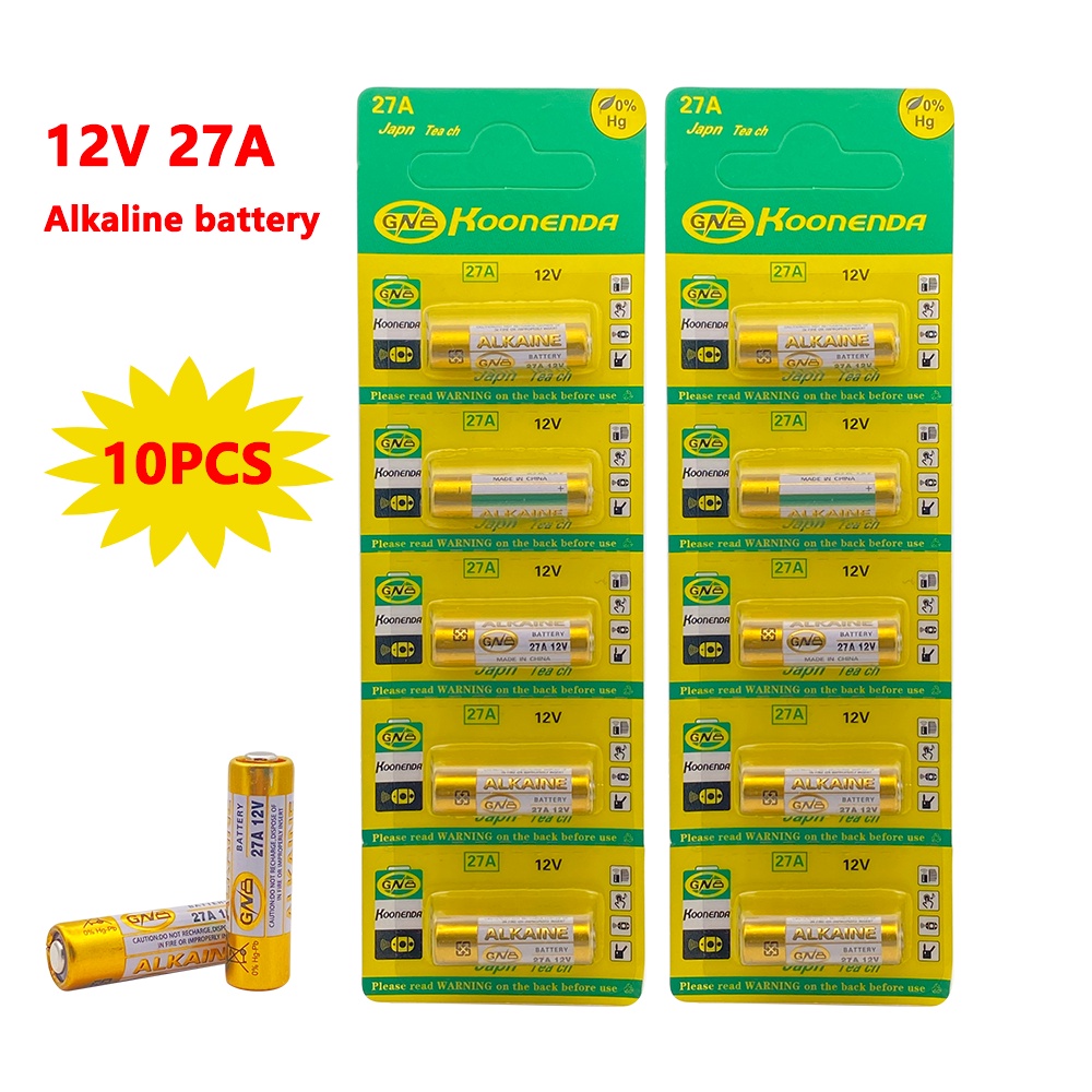 100pcs 27A 12V dry Alkaline battery 27AE 27MN A27 GP27A A27BP V27A L828 for  doorbell,car