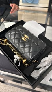 【CHANEL】バニティ/ピンク/ゴールド金具 CHANEL 2WAYバニティチェーンショルダー ダブルファスナー