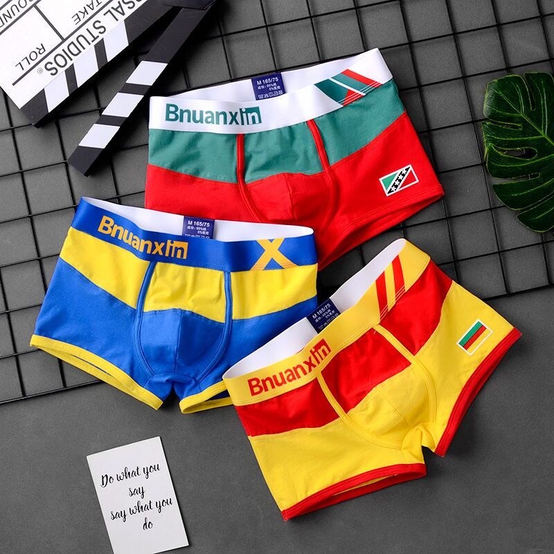 Summer ultra-thin ice silk transparent underwear men's traceless thin  translucent pink loose young boys boxer briefs