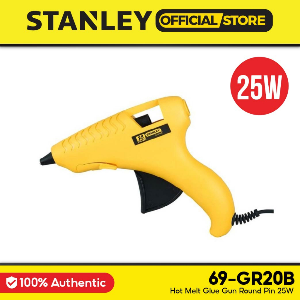 Stanley Heavy Duty 40 Watts Hot Glue Gun Shot (Yellow)