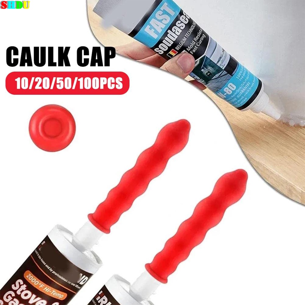 100pcs Caulk Cap,caulk Saving Cap,caulk Cap Saver For Sealing And  Preserving Open Caulking Tube