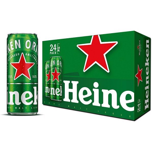 Thùng 24 lon bia Heineken Sleek 330ml