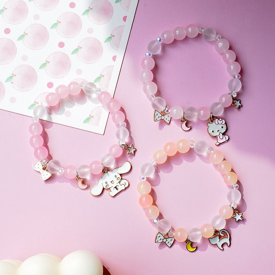  Cinnamoroll Crystal Bead Bracelet Kuromi and My Melody Sanrio  Bracelets Cute Kawaii Matching Beaded Bracelets for Best Friend Kawaii  Elastic Relationship Matching Beaded Bracelets: Clothing, Shoes & Jewelry