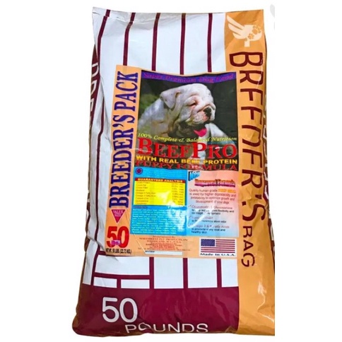 Beef pro puppy on sale price per sack