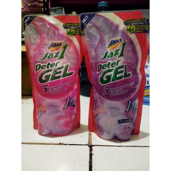 Jual Attack Jaz 1 Deter Gel 5x Lebih Kental Sabun Cuci Cair Gel