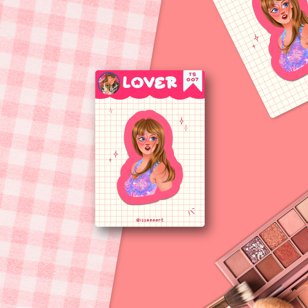 Lover Taylor Swift Laminated VINYL Sticker Waterproof And Scratchproof, Ara's Library