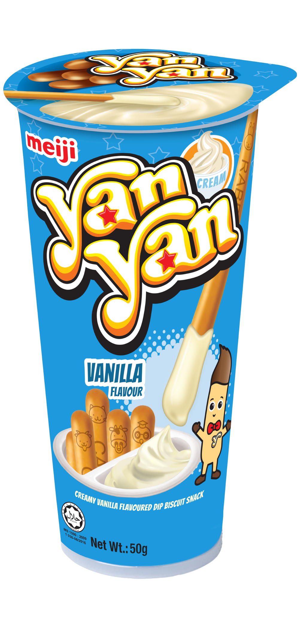 Meji YAN YAN Cup Chocolate Dip & Biscuit Stick Snack 44g HALAL