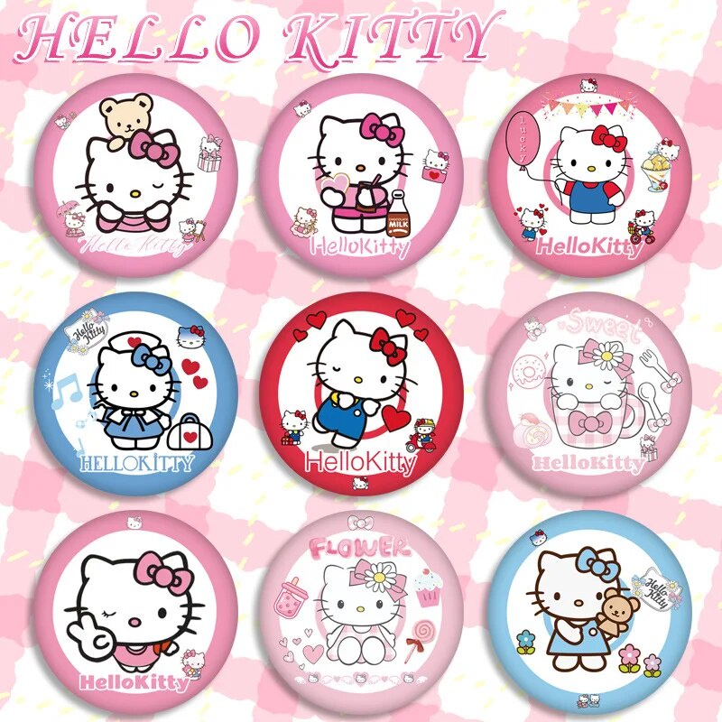 Sanrio Hello Kitty Cute Kit Cat Lapel Pins for Backpacks Brooches