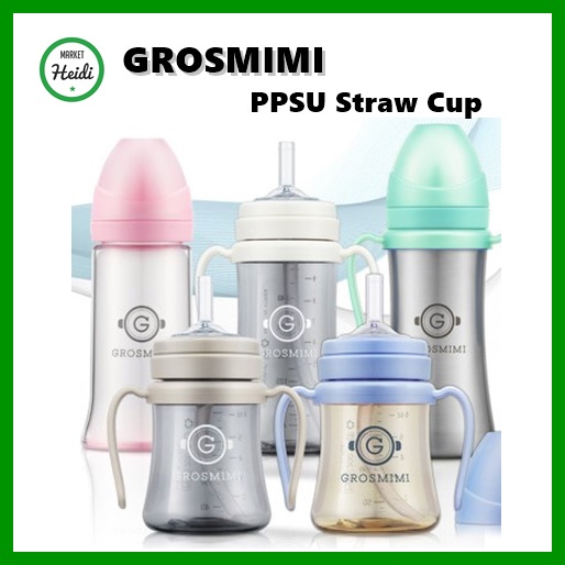 LE Dark/Winter Series] Grosmimi PPSU Straw Cup/Stainless Steel