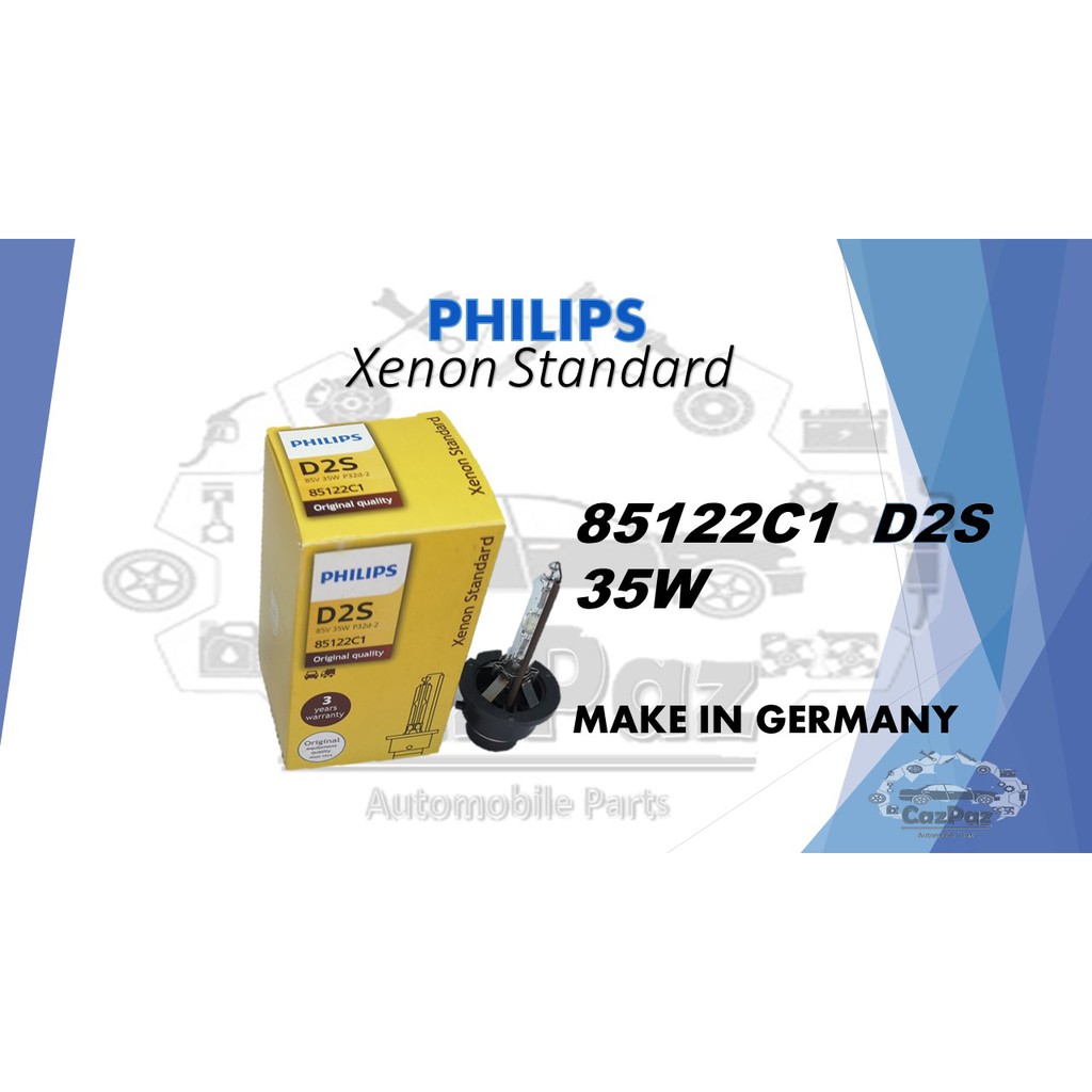 Philips Xenon Standard D2S 85122C1 35W Original Xenon HID Headlight Car  Bulb Auto Lamp ECE OEM Quality Made in Germany (Single) - AliExpress