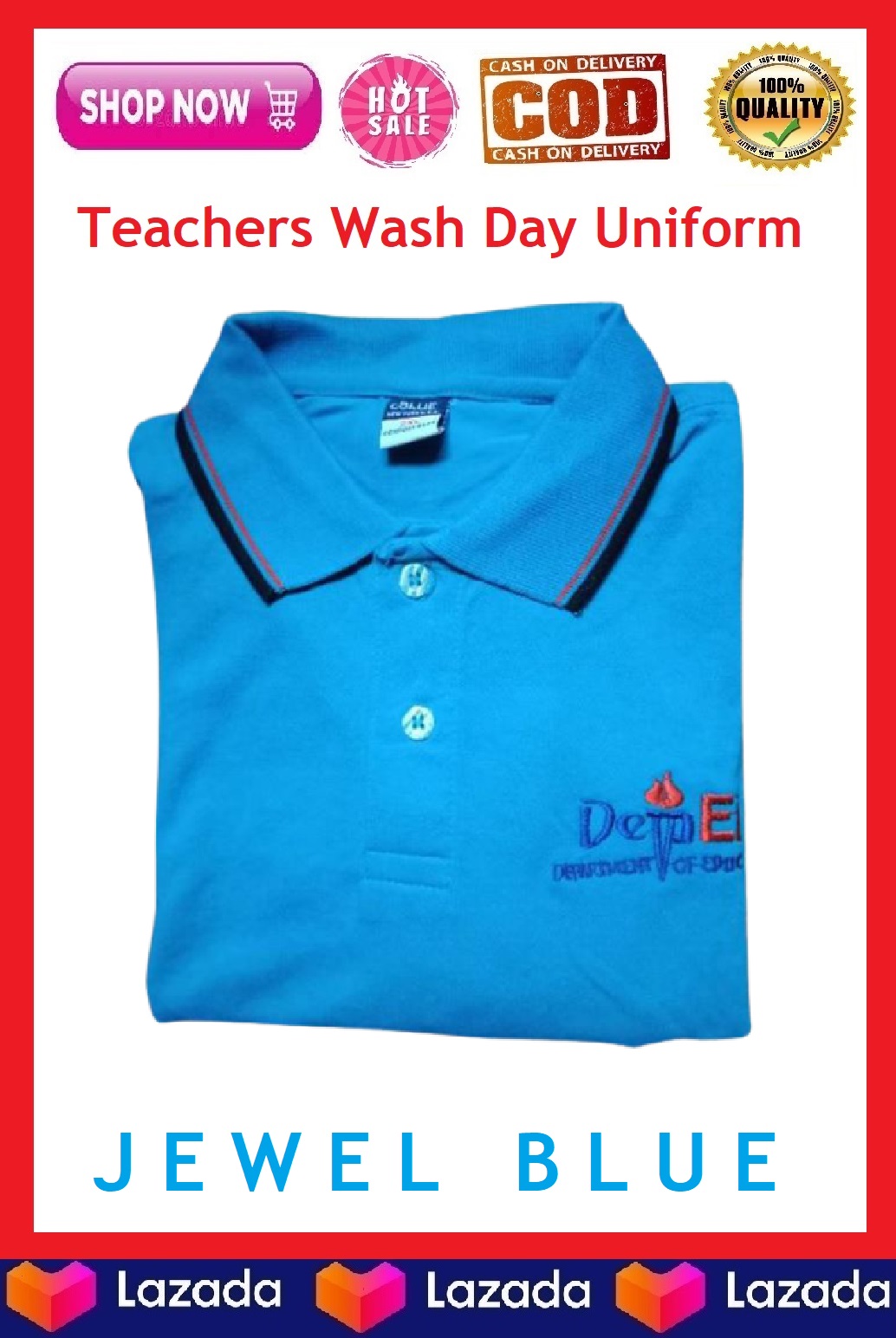 DEPED POLO shirts uniform for FULL SUBLIMATION POLO SHIRT