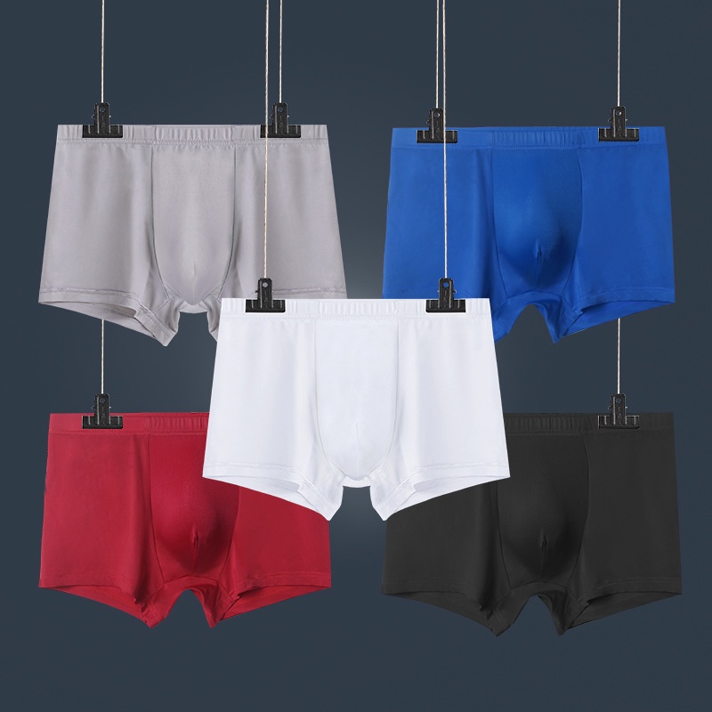 MomLove Men's Sexy Underwear Mesh Transparent Boxer Briefs Low-waisted  Underpants Briefs