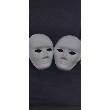 DIY White Mask Halloween White Plain Paper Full Face Opera
