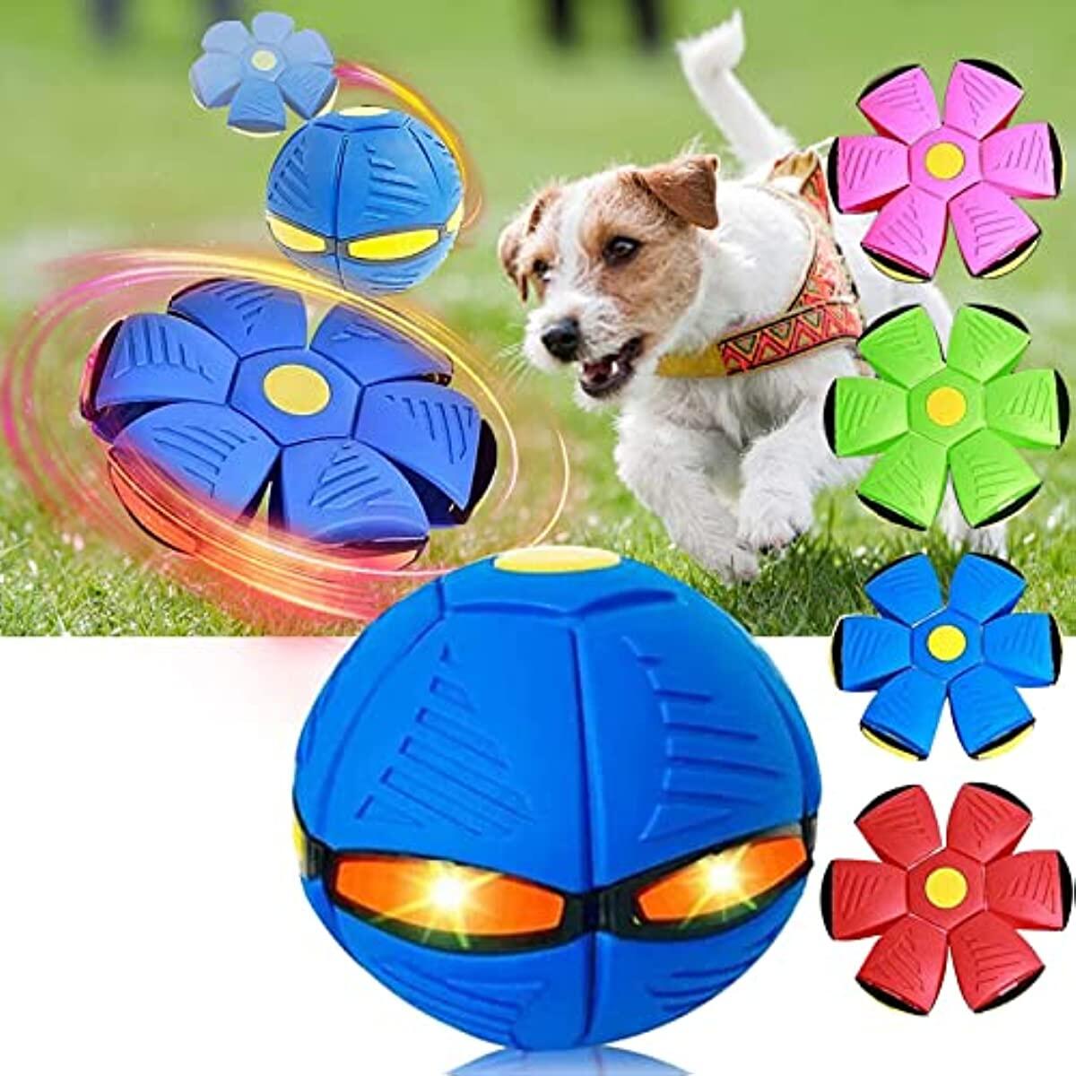 Magic UFO Ball,Portable Glowing Flying Toys Creative Fly Saucer Stomp Magic  Balls,Decompression Flying Flat Throw Disc Balls Toy for Childrens Outdoor