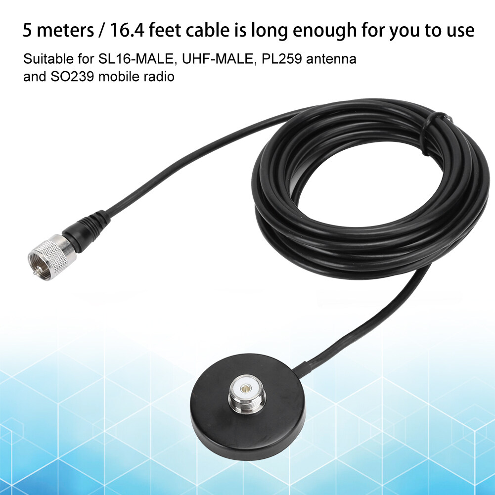 35cm Car Antenna Adapter Male To Female Vehicle AM / FM Radio Aerial  Extension Cable