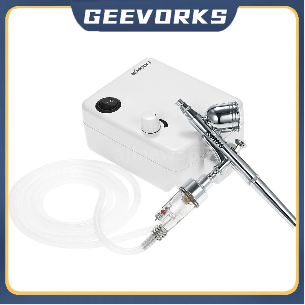 KKmoon 100-250V Professional Gravity Feed Dual Action Airbrush Air