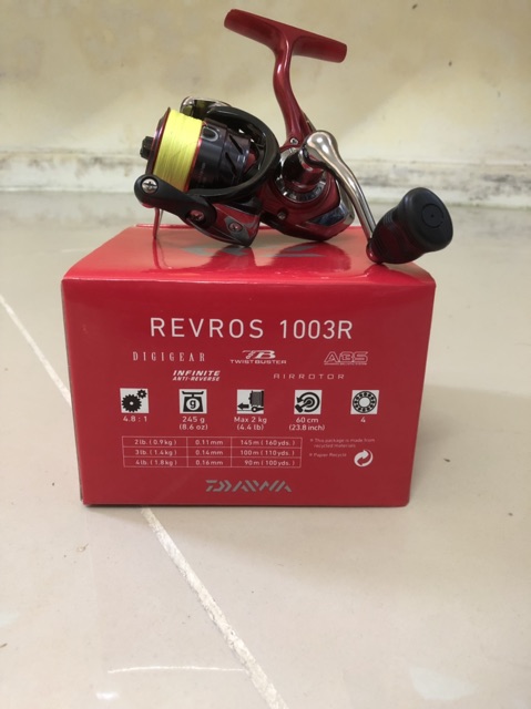 DAIWA REVROS 1003R Red, Spinning Reel, Ultralight