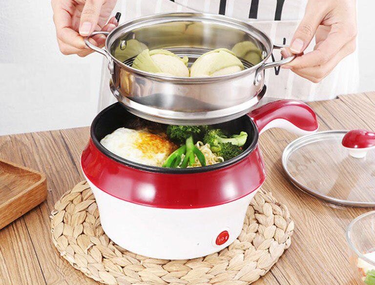 Giselle Mini Rice Cooker 1.2L with Non-stick Pot and Steamer 200W