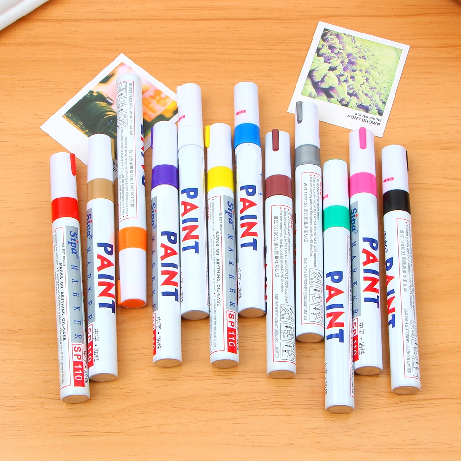 White Permanent Marker White Paint Pens for Wood Rock Leather Glass Metal  Marker 