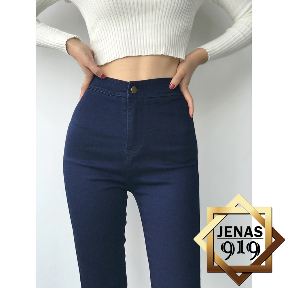 COD Big size Light blue High Waist Denim Pants For Women Skinny Stretchable  Jeans Maong Pants