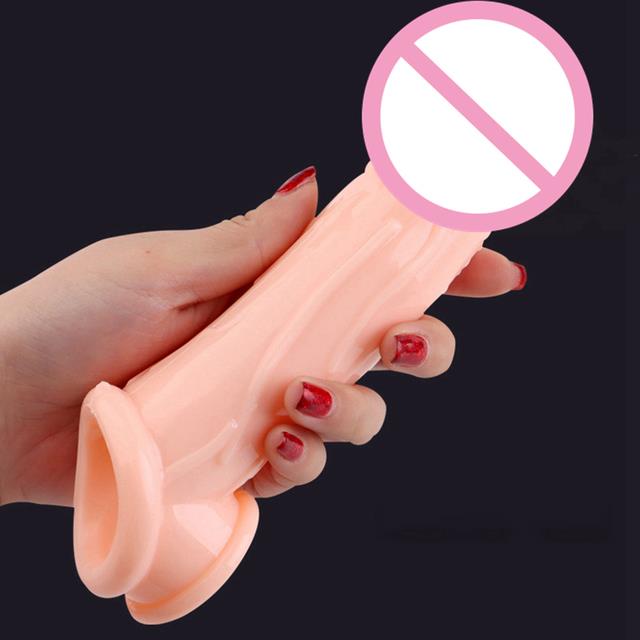 S/M/L/XL/XXL cock sleeves pennis extender sleeve silicone Cover