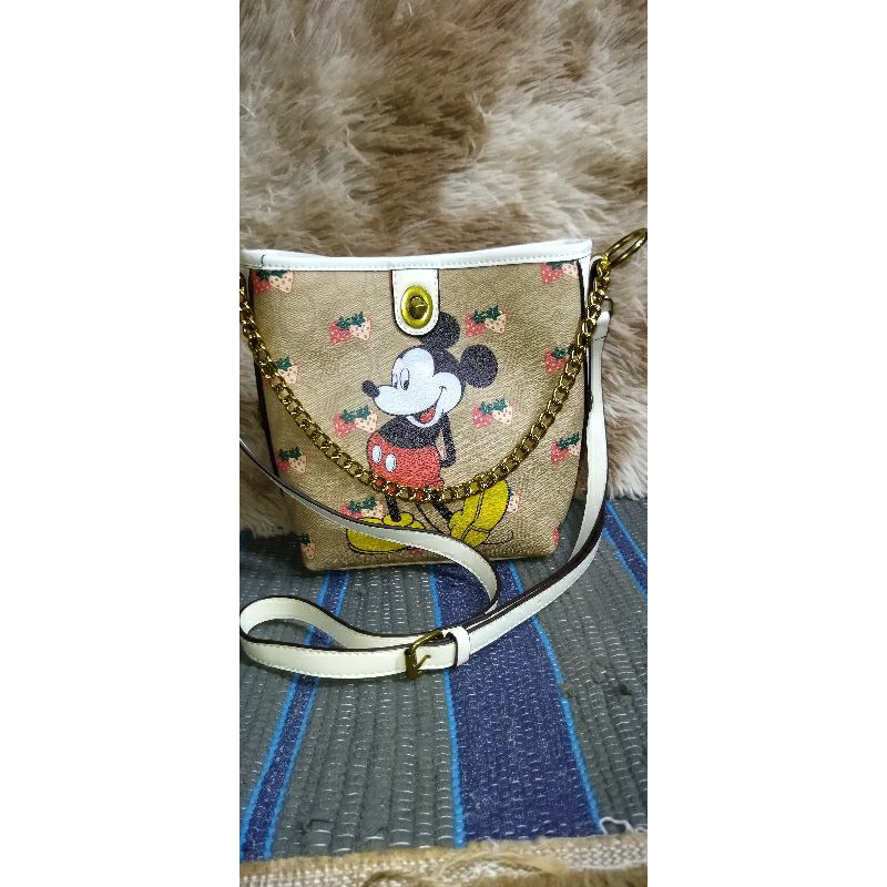 Coach mickey cheap mouse sling bag