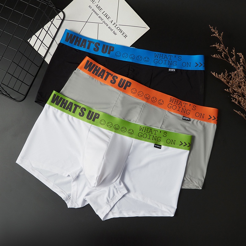 MIIOW Mens Underwear Boxers for Men Thin Cool Smooth Ice Silk Mesh