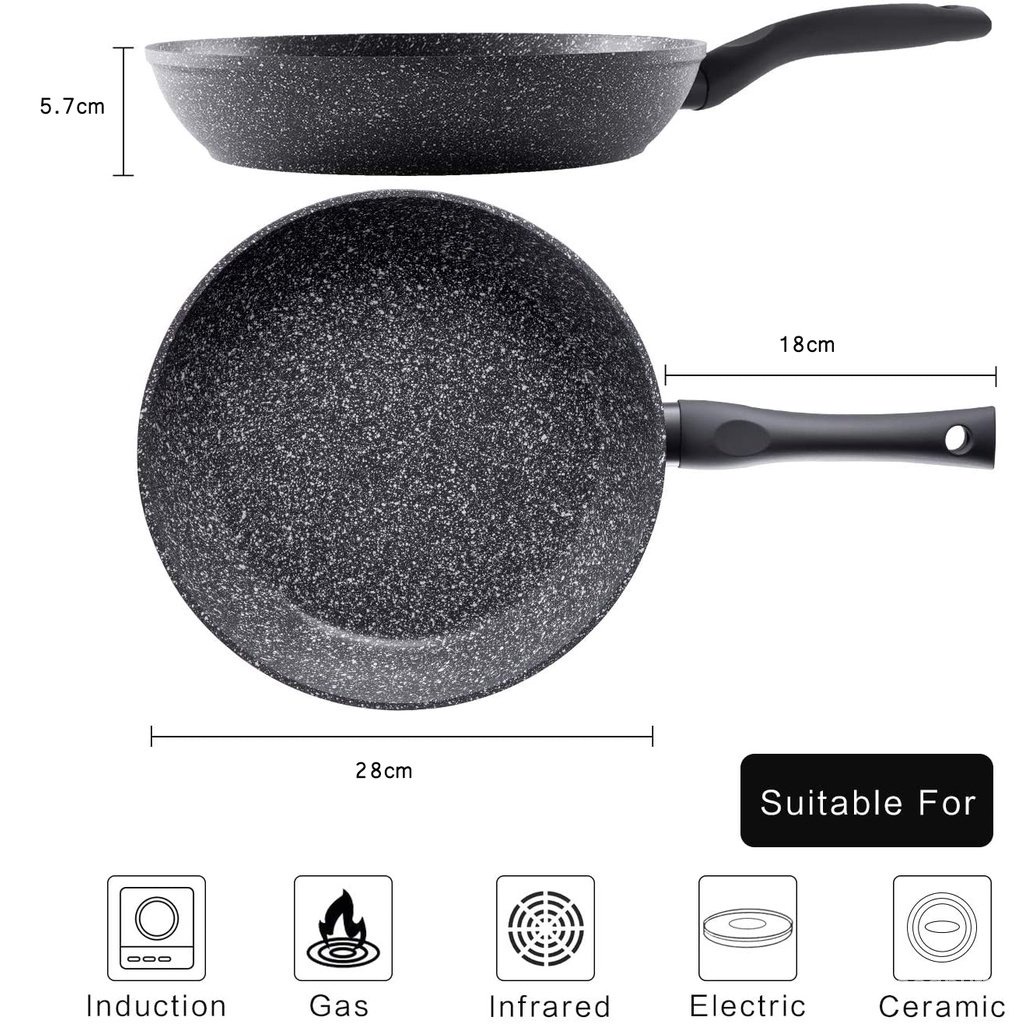 JEETEE OEM Wok Pan Die Cast Aluminum Non Stick Marble Stone Induction  Bottom Wok Pan White Granite Cooking Wok With Bakelite Lid - Buy JEETEE OEM  Wok Pan Die Cast Aluminum Non